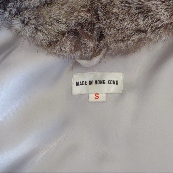 Vintage grey and white Rabbit Fur Jacket - Picture 6 of 12